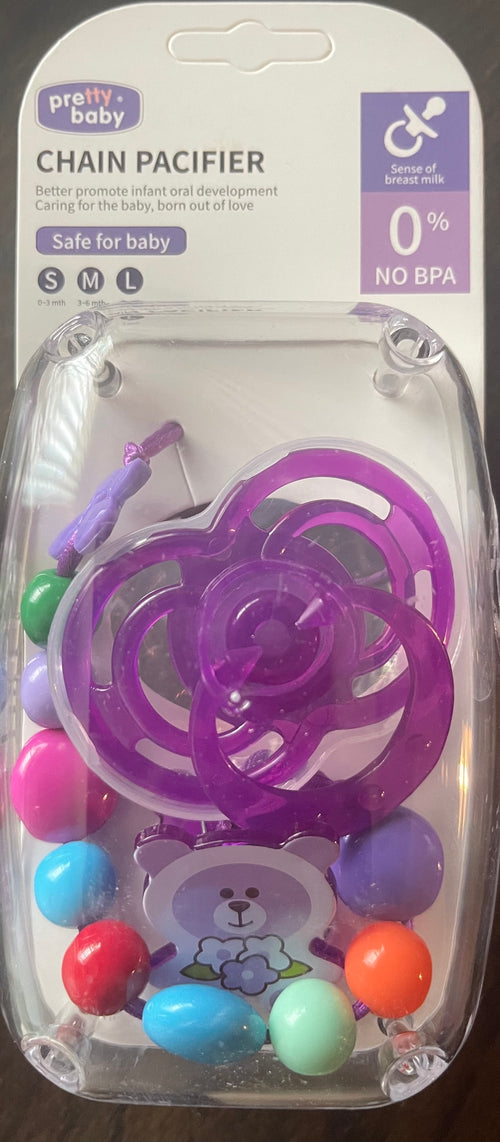 Pretty Baby Pacifiers w/Clip