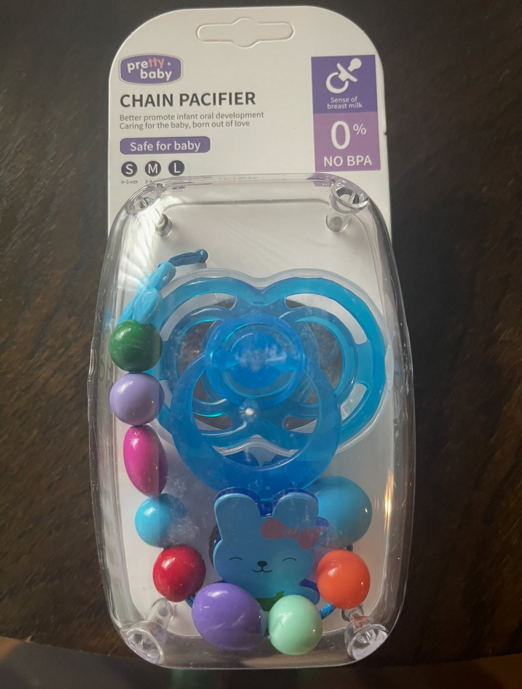 Pretty Baby Pacifiers w/Clip