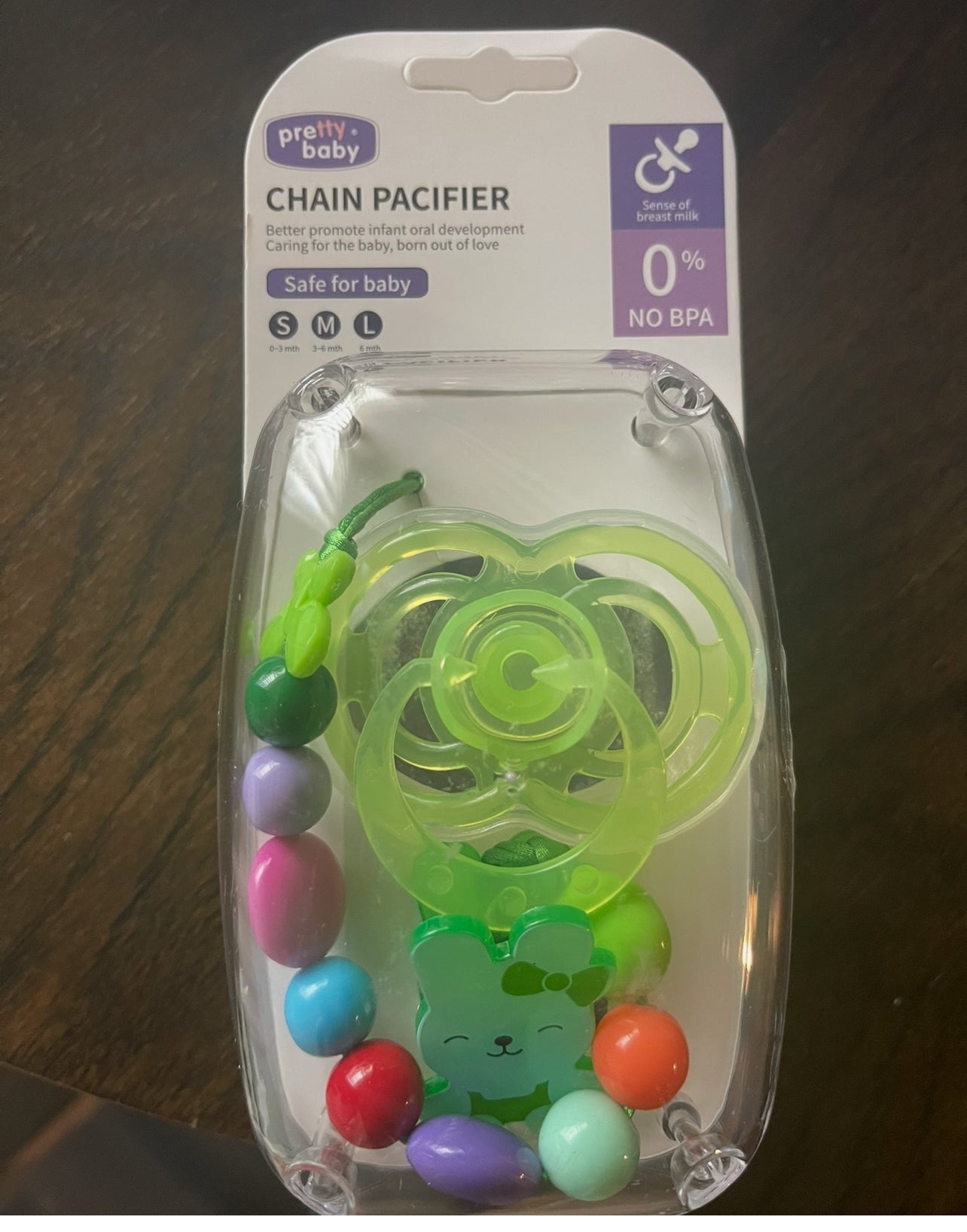 Pretty Baby Pacifiers w/Clip